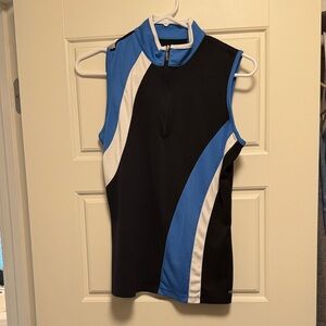 Izod Golf Black and Blue Sleeveless Top